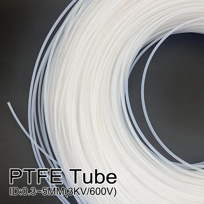 Tubo Capillare PTFE Bianco Diametri 0.6-5mm OD / 0.3-3.5mm ID - Resistente Acidi