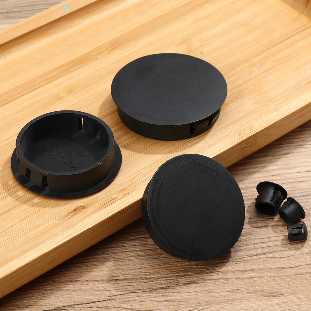 Description Picture 6 of item8Pcs/Pack Black Round Plastic Hole Plug Hole Decorative Cap Pipe Plug Cover Blanking End Caps Furniture Feet Caps Protection
