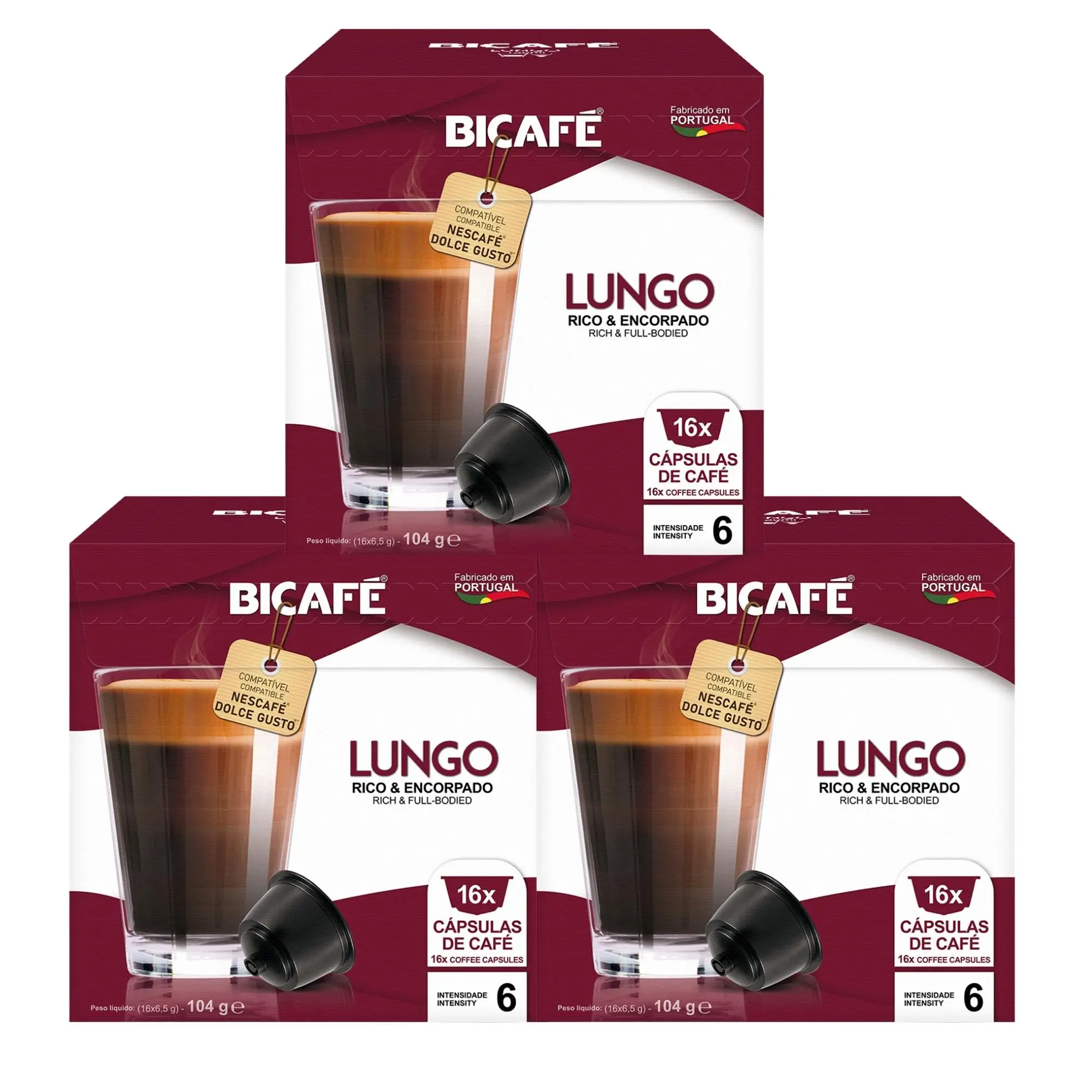 Kit 48 cápsulas café bicafé lungo p/dolce gusto máquinas *