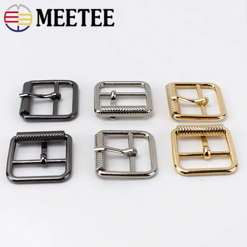 Meetee 5/10pc 25mm Pin Belt Buckle For Bags Straps Ring Adjust Roller