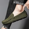 Fashion Suede Men Casual Shoes Breathable Leather Mens Loafers Slip on Male Driving Shoes Luxury Brand Comfortable Boat Shoes