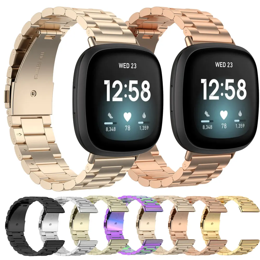 

Металлический браслет из нержавеющей стали для смарт-браслета Fitbit Versa 4 3, сменный Браслет для Fitbit Sense2, ремешок