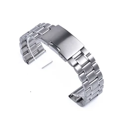 Universal Stainless Steel Waterproof Watch Strap - Adjustable Bracelet for Men & Women with Installation Tool (Silver)