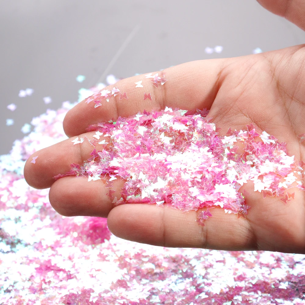 

10g Iridescent Shiny Butterfly Sequins Nail Art Ultra-Thin Mermaid Sparkly Butterfly Sequins Transparent Butterfly Flakes1-*