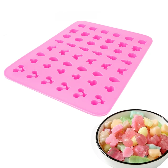 Silicone Mold Gummy Candy Chocolate Ice Cube Tray Jelly Molds DIY Tool 66  Cavity