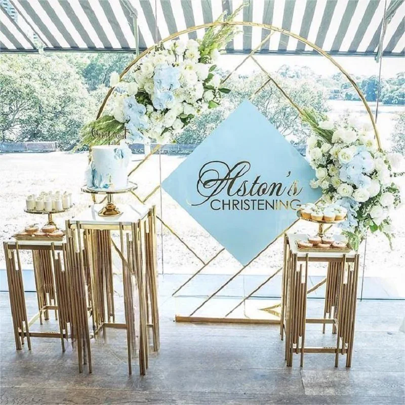 New wedding props iron arch outdoor wedding decoration flower door catwalk lead Mori stage background arrangement