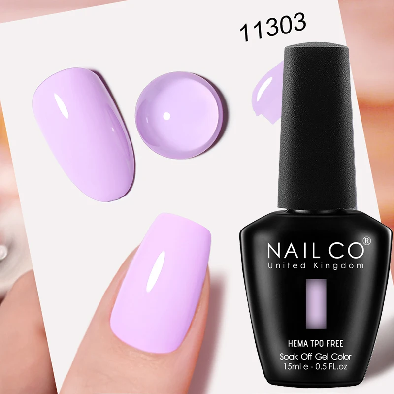 NAILCO Premium Soft Color Gel Polish - Vibrant Semi-Permanent Varnish, HEMA & TPO Free