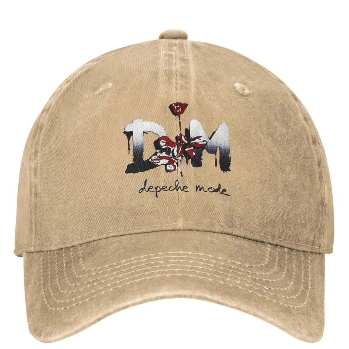 Retro Depeche Modes Rose Rock Band Music Baseball Caps Unisex Distressed Washed Sun Cap Outdoor Activities Caps Hat