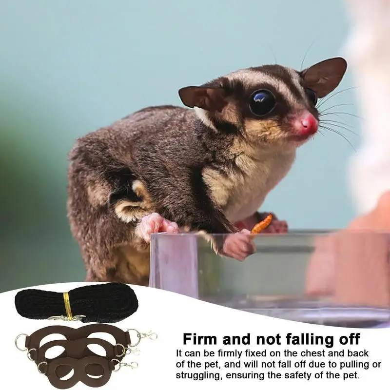 Hamster Squirrel Small Pet Chest Strap Small Pet LeashsTraction Rope Sugar Glider Outdoor Traction Rope Windproof Anti Lost