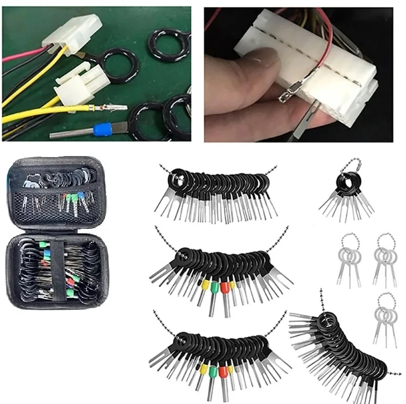 

91PCS Terminal Removal Kit With Waterproof Bag Wiring Crimp Connector Pin Extractor Puller Terminal Repair Professional Tools