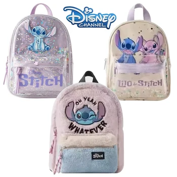 6 stili Kawaii Disney Lilo & Stitch Peluche o Borsa a tracolla lucida Cartone animato Zaino per studenti di grande capacità Borsa per asilo regalo 1