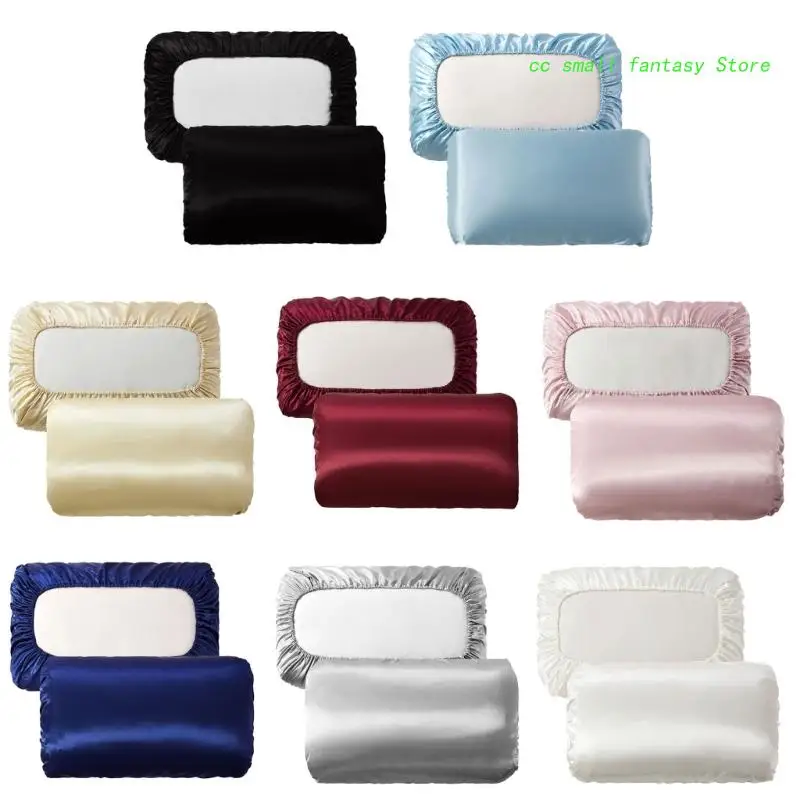 

Satin Pillow Cover Decorative Pillowcase Elastic Cushion Cover Ornaments for Wedding Birthday Festival Decoration