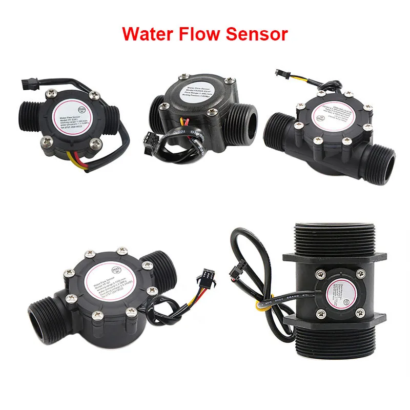WaterFlowSensorDC3524VNylonLiquidFlowmeterNPNHallFlowSensor