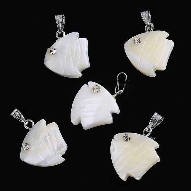 Shell Beads Mother of Pearl Love Cross Fish Animal Style Pendant Charms Beads for Necklace Earring DIY Jewelry Making