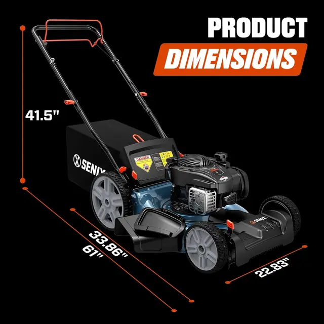 Customizable LSSG-M9 21-inch Gas Self-Propelled Lawn Mower - 140 cc 4-Cycle Briggs & Stratton Engine, Bagging, Mulching 6