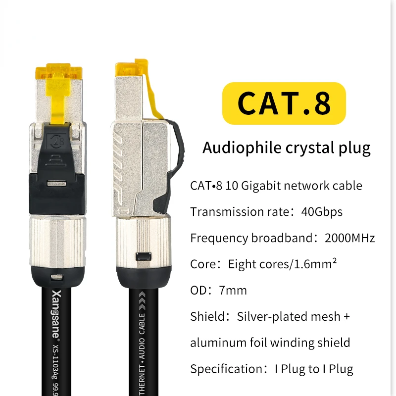 Cable utp cat 8 rj45 ethernet 3m ponchado certificado 40gbps SISDATA