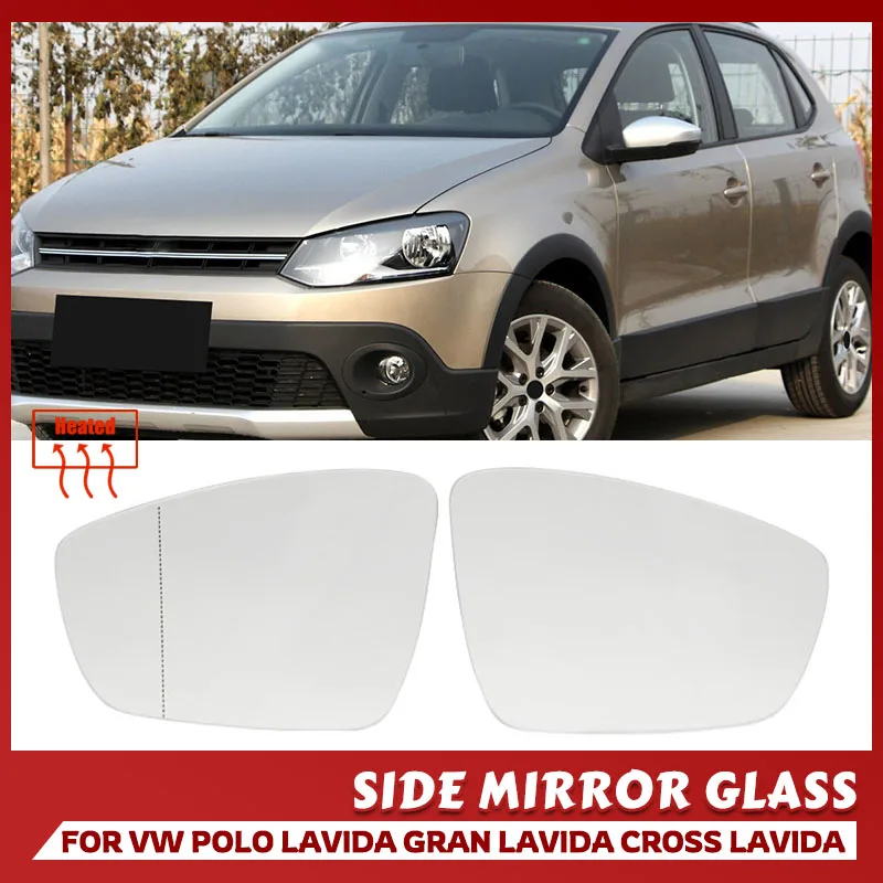 

Rearview Wing Side View Mirror Glass for Volkswagen Polo Mk5 Typ 6R 6C 61 2009-2017 Left & Right Heated