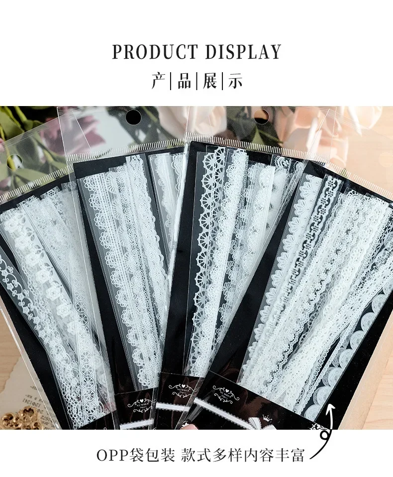Journamm 30 teile/paket Haustier Spitze Stil Dekor Aufkleber Collage Junk Journal DIY Scrap booking selbst klebende kreative Handwerk Aufkleber – Detail 5
