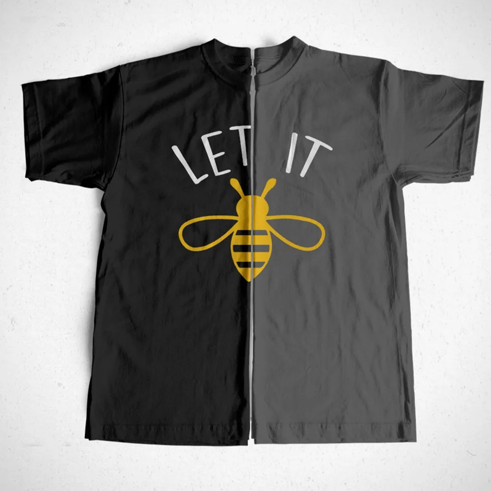 Let It Bee Print Unisex Cotton T-Shirt