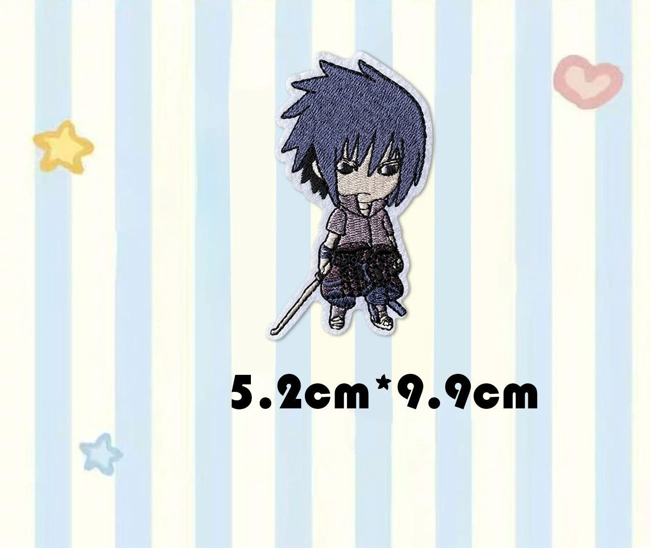 Cute Cartoon Naruto Fabric Patch - Personalized Minimalist Kawaii Design, Durable Embroidered Gift