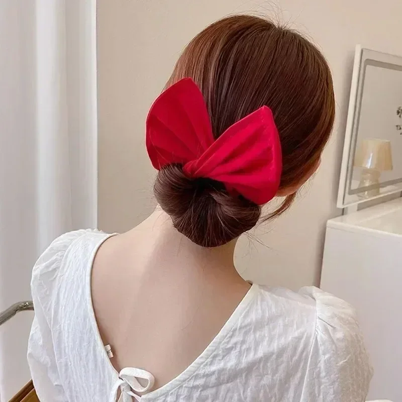 Headband Roller Hair Curler Donut Bun Maker Women's Bow Rabbit Ear Magic Hairstyle Ring Accessories Twisted Lazy Hairpin Tool