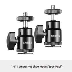 SmallRig Adjustable Camera Monitor Holder with Swivel and Tilt Features and ARRI-Style Mount (2PCS Ball Head 2059)