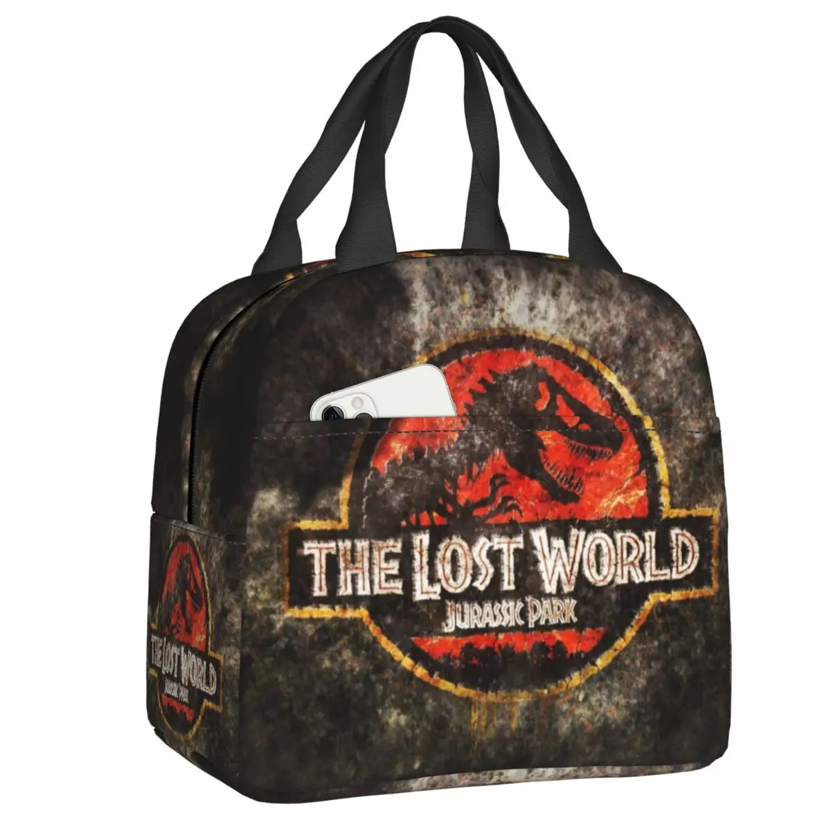 

The Lost World Jurassic Park Resuable Lunch Box Women Waterproof Dinosaur Thermal Cooler Food Insulated Lunch Bag Office Work