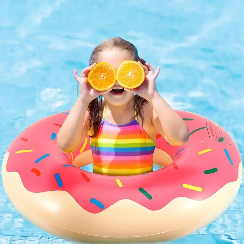 Inflatable Swimming Ring Donut Pool Float for Adult Kids Swimming Circle Ring Mattress for Summer Water Pool Beach Toys