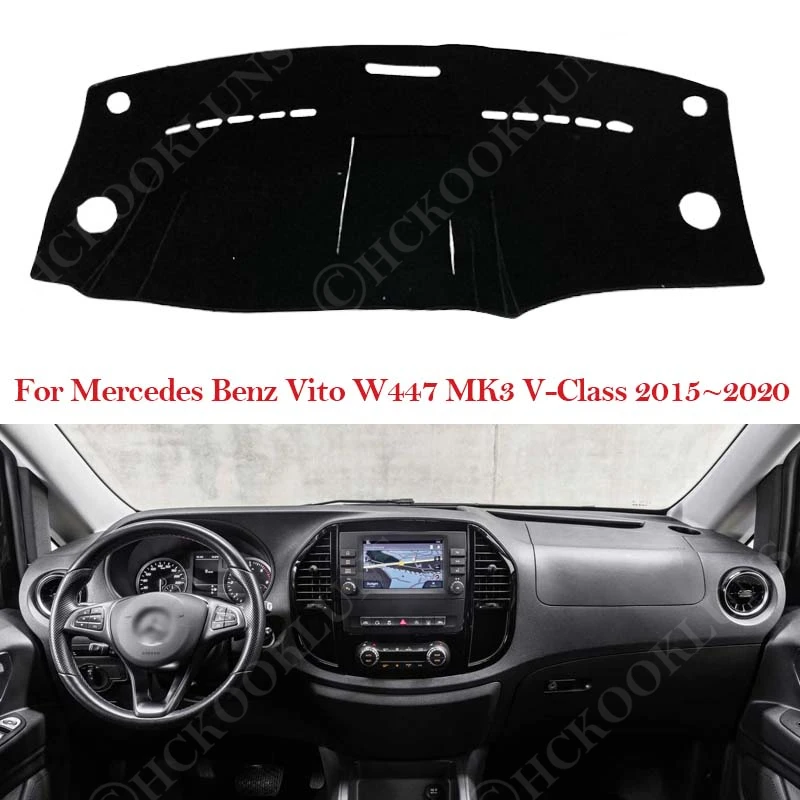 Armaturenbrett Abdeckung Dash Bord Matte Teppich Pad Für Mercedes Benz Vito  W447 MK3 V-Klasse Valente Metris 2015 ~ 2020 sonnenschirm Schützen -  AliExpress