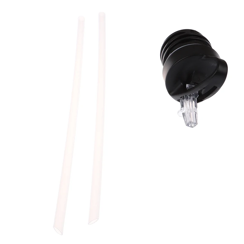 Water Drinking With Lid For Straw Flip Lids Cap Mouth Water Bottle With Straws Sports Bottle Nozzle Cover Straw + Cover