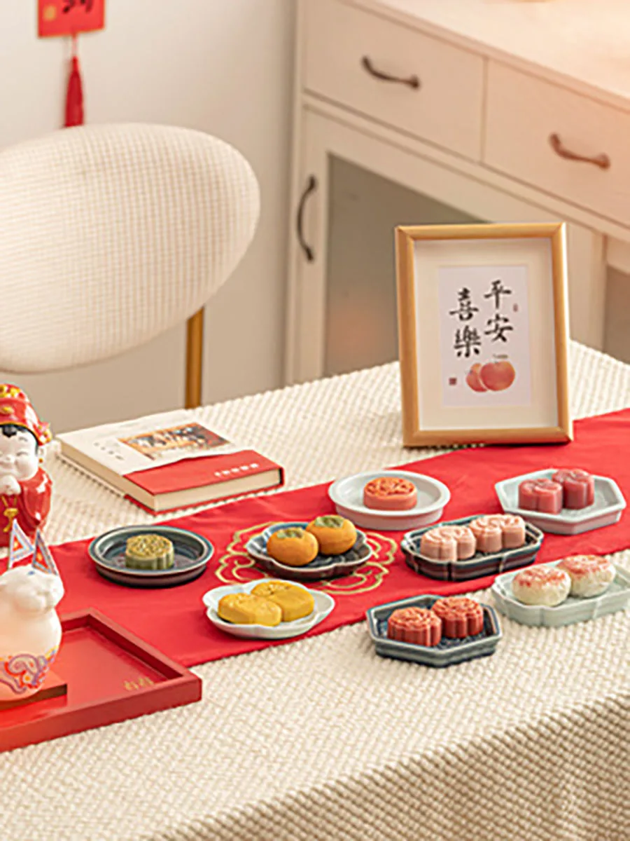 Creative Ceramic Fruit Dessert Tray, Home Snack Storage, Candy Dried Fruit Foods Dessert Tea Dish, Wedding Party Supply Gifts