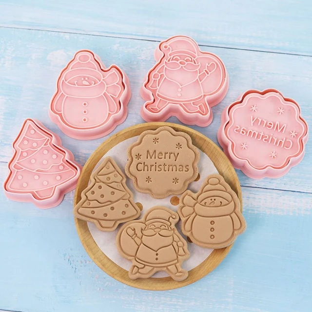 8 Pcs/Set DIY Cake Decorating Tools Christmas Cartoon Biscuit Mould Cookie  Cutters Set Plastic Baking Mould Cookie Tools - AliExpress