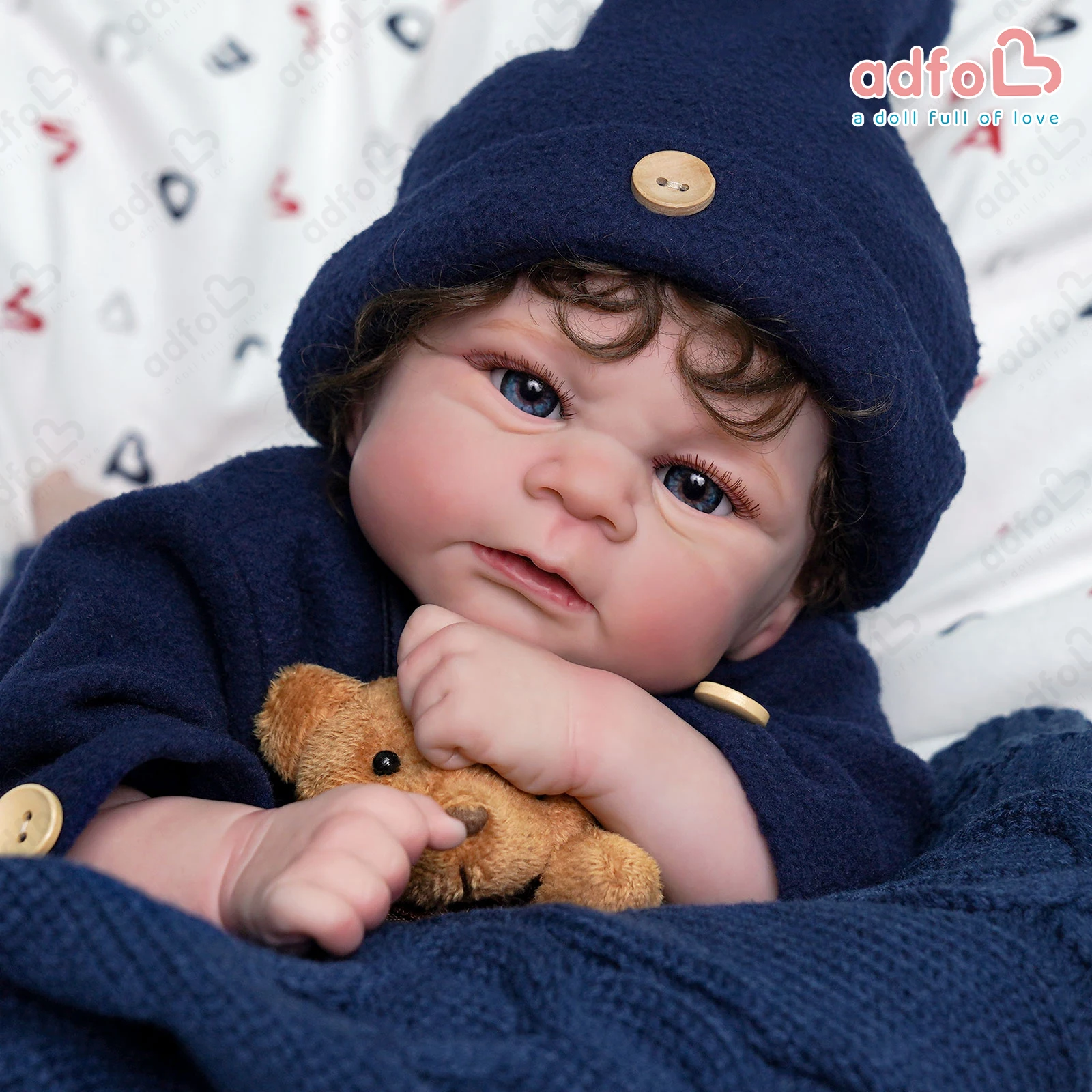 

ADFO 43cm Finished and Painted Reborn Doll Elijah Realistic Baby Alive Lifelike Newborn Dolls Real Doll Kids Dolls Girls