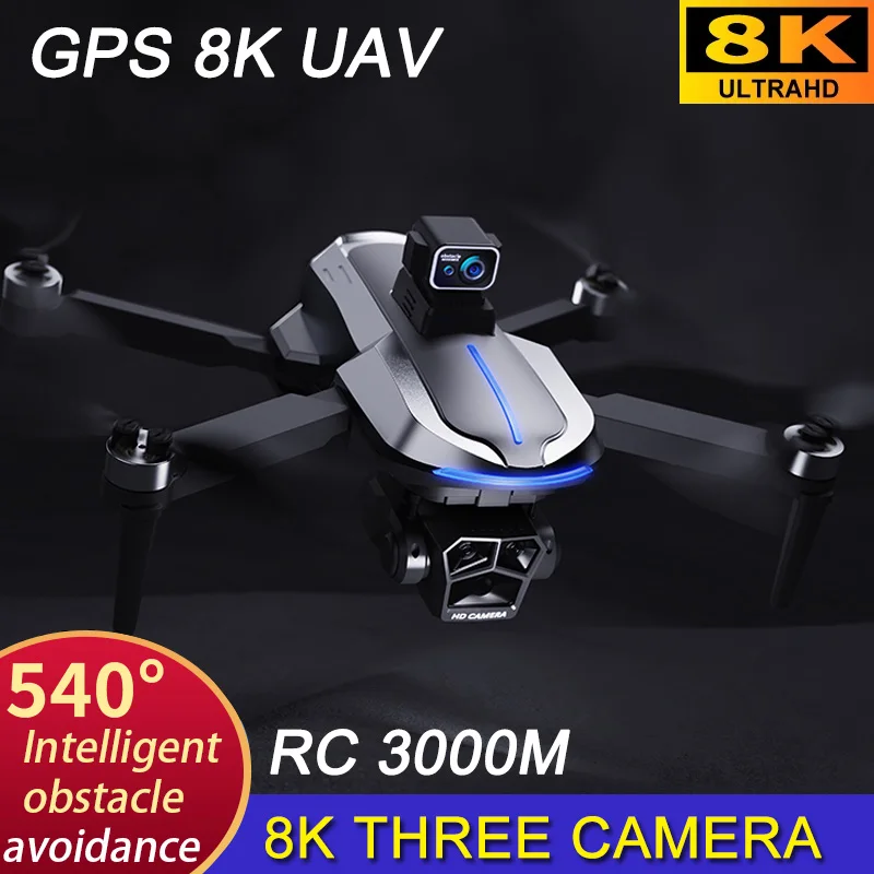 Профессиональный Квадрокоптер UAV P21 EVO MAX с GPS и HD-Камерой 8K, бесщеточный Квадрокоптер с долгим сроком службы и функцией предотвращения препятствий, Радиоуправляемый Дрон с автоматическим возвратом