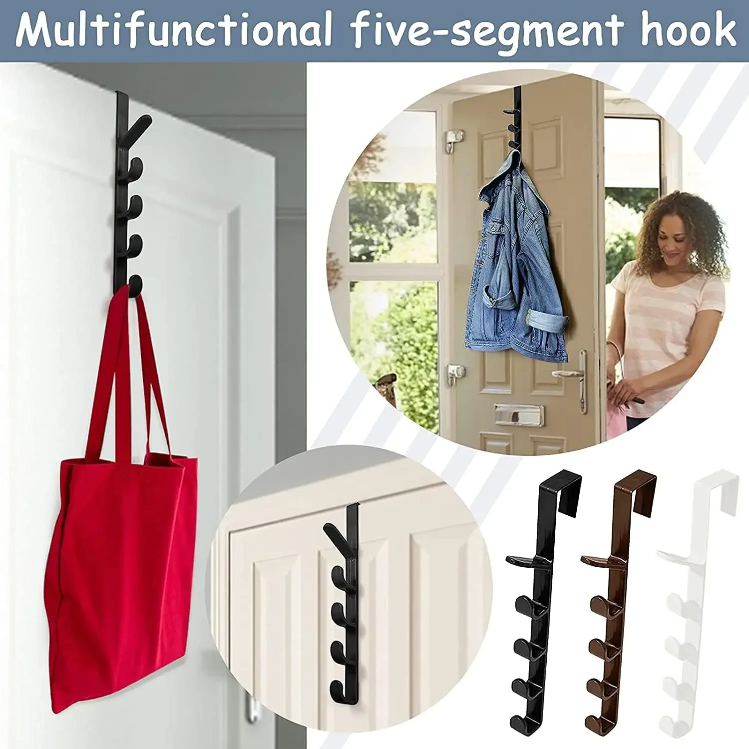 Over The Door Hooks Door Hanger - Door Coat Rack Closet Organizer Door  Towel Racks for Bathroom Door Clothes Hanger Bedroom Door - AliExpress