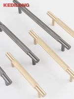 มือจับตู้ KEDLO ทำจากทองเหลืองแท้ ดีไซน์หรูหรา ลายขัดเงา สำหรับตู้เสื้อผ้า ตู้ครัว ลิ้นชัก สี Gunmetal 3