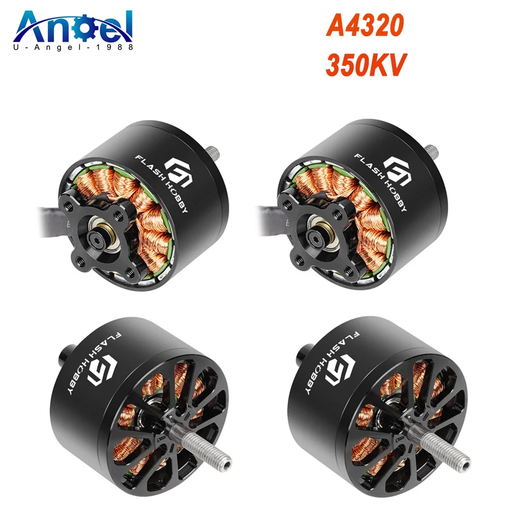 4 Pieces Flashhobby A4320 4320 350KV 6-12S High Speed Brushless Motor Long Range X-Class RC FPV Drone Model Parts Accessories