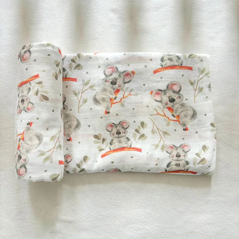 Newborn Baby Soft Bamboo Cotton Muslin Baby Swaddle Wrap Infant Stroller Cover Nursing Cover Bath Towel For