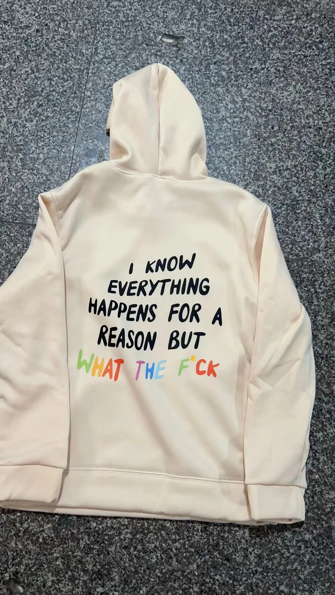 Colored I know everything happens Hoodie Women Hoody Sweatshirts Pullovers quote unisex pure aesthetic cotton top jumper hoodies 5