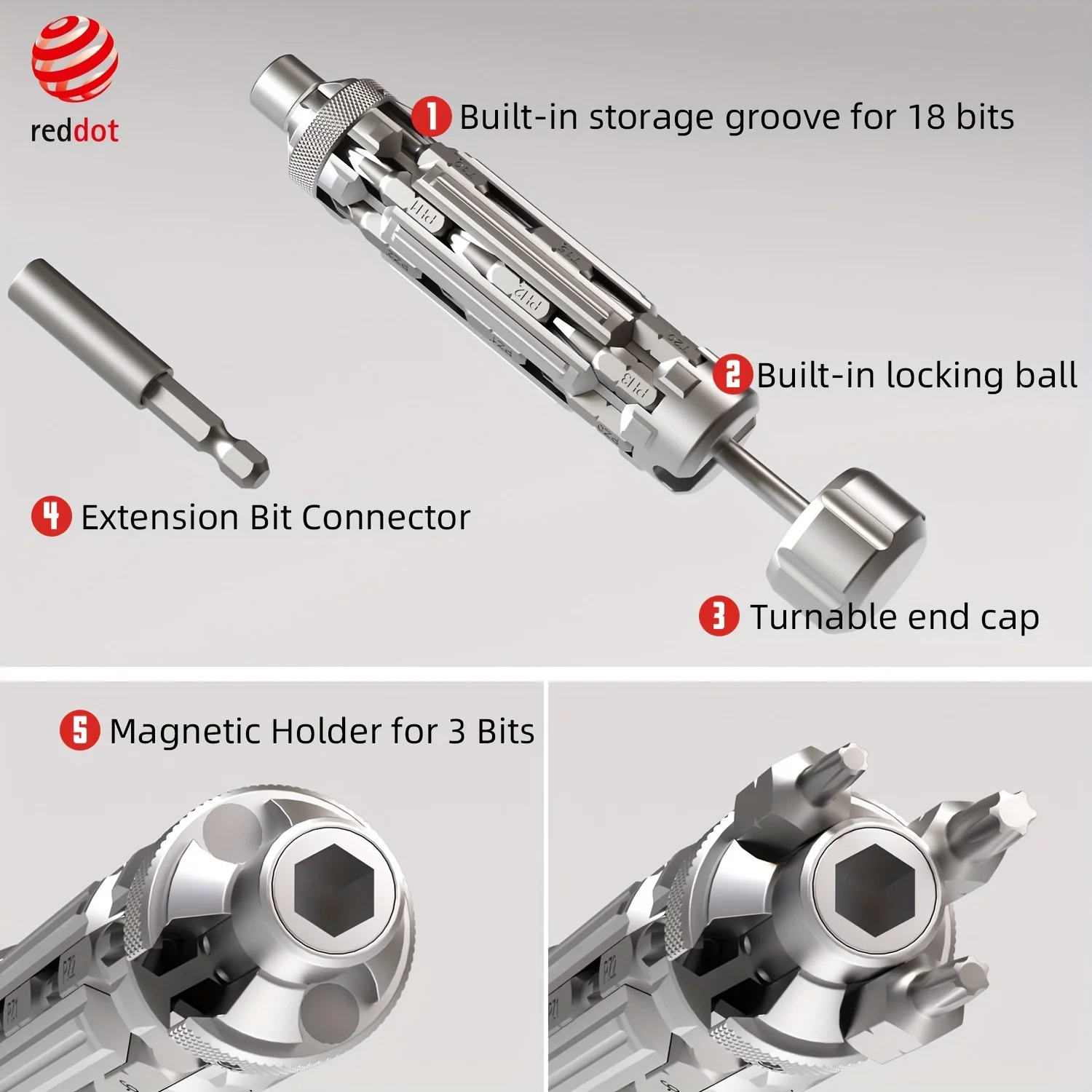 Galacok S1 EDC Multi-Function Screwdriver Set with Magnetic Torx Phillips Hex Drill Bit Portable Repair Tool for Outdoor Home 3