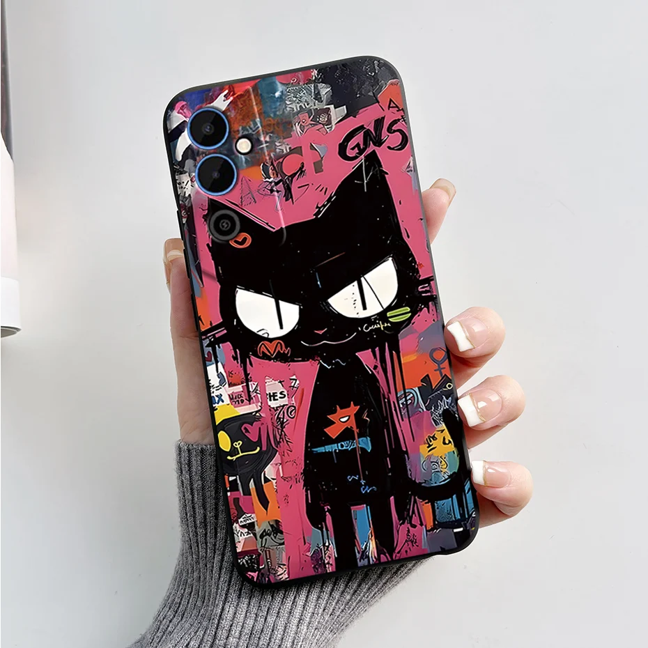 Black TPU Soft Silicone Protective Phone Case Cover, Enhanced Grip and Durability