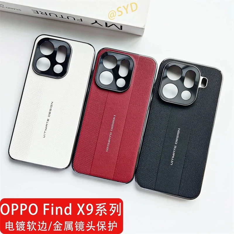 Luxury Electroplated Leather Texture Shockproof Bumper Case with Camera Protection