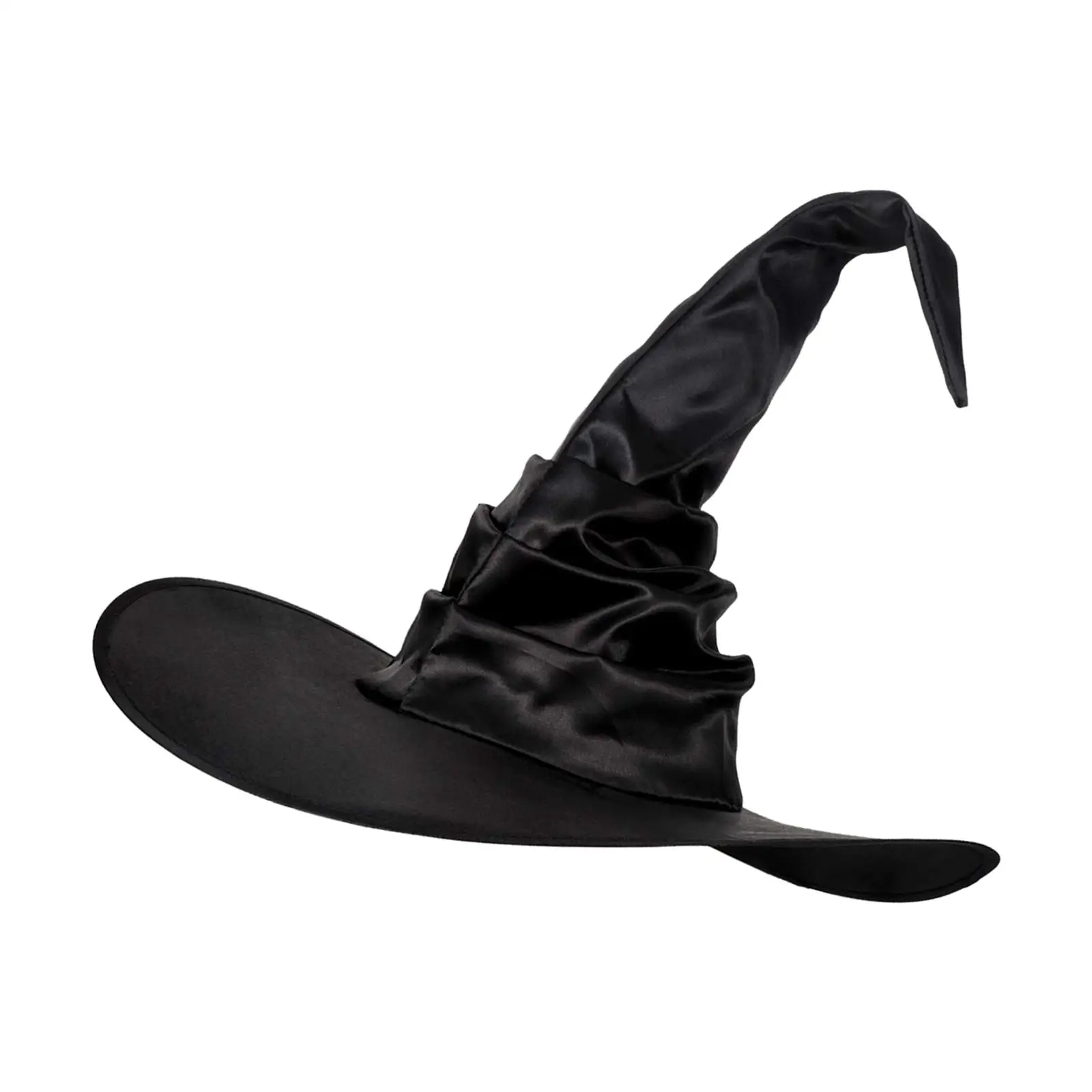 Cosplay Hat Modern Sorceress Hat Photo Props Black Character Wide Brim Witch Women Hat for Halloween Fancy Dress Masquerade Unisex Adult