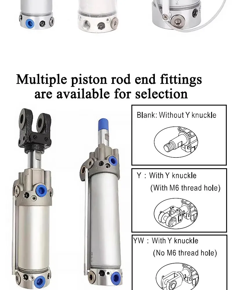 AirTAC MCK Series Stainless Steel Dust Ring Welding Clamping Air Cylinder MCKA/MCKB40/50/63/MCK80 Stroke 50 75 100 125 150mm-S-Y