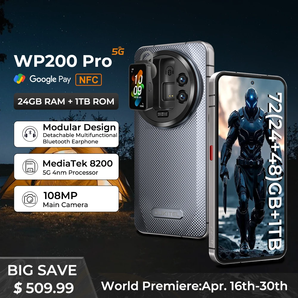 OUKITEL WP200 Pro 5G スマートフォン Amazon.com: OUKITEL WP200 Pro 5G Rugged Smartphone Unlocked