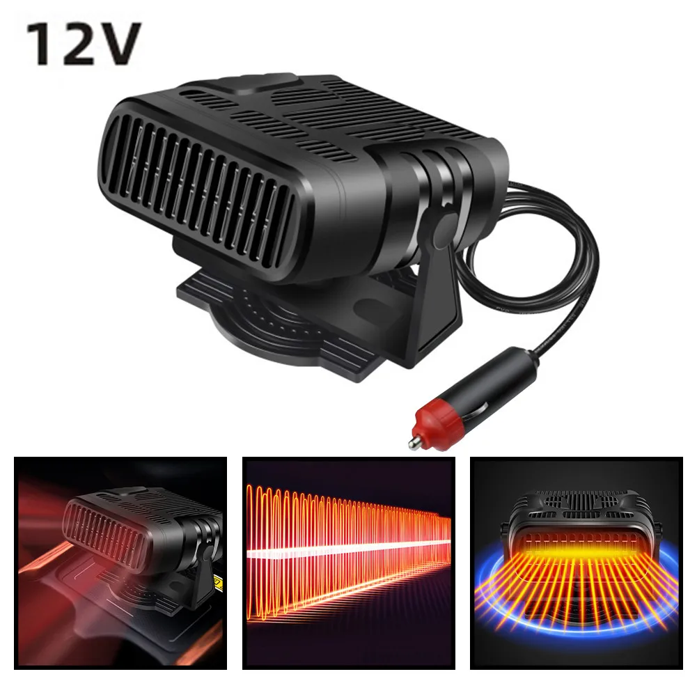 

2 Speed Fan Car Heater 120W/200W 12v/24v 360°adjustment Cooling Defrost High Power Sparkling Fever 110cm Cable