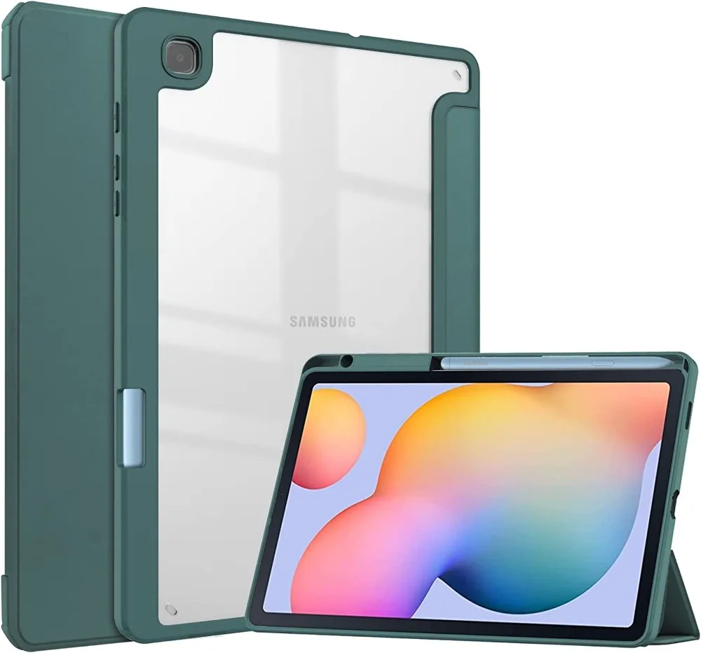 

Чехол для Samsung Galaxy Tab S6 Lite, 10,4 дюймов, Женский/P613/P615/P619 с S-держателем, прозрачная акриловая задняя крышка для планшета, чехол