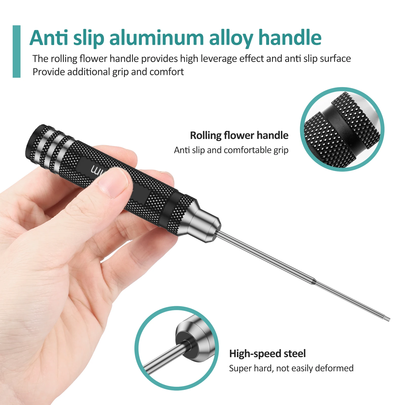 7 Pcs Hex Screwdriver Set High Speed Steel Hexagonal Screwdriver Tools Kit for RC Helicopter Airplane Car Drone Aircraft Model