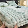 2024 new thickened rabbit plush mattress single piece winter warm plush sheet cover all-inclusive mattress protective cover 6