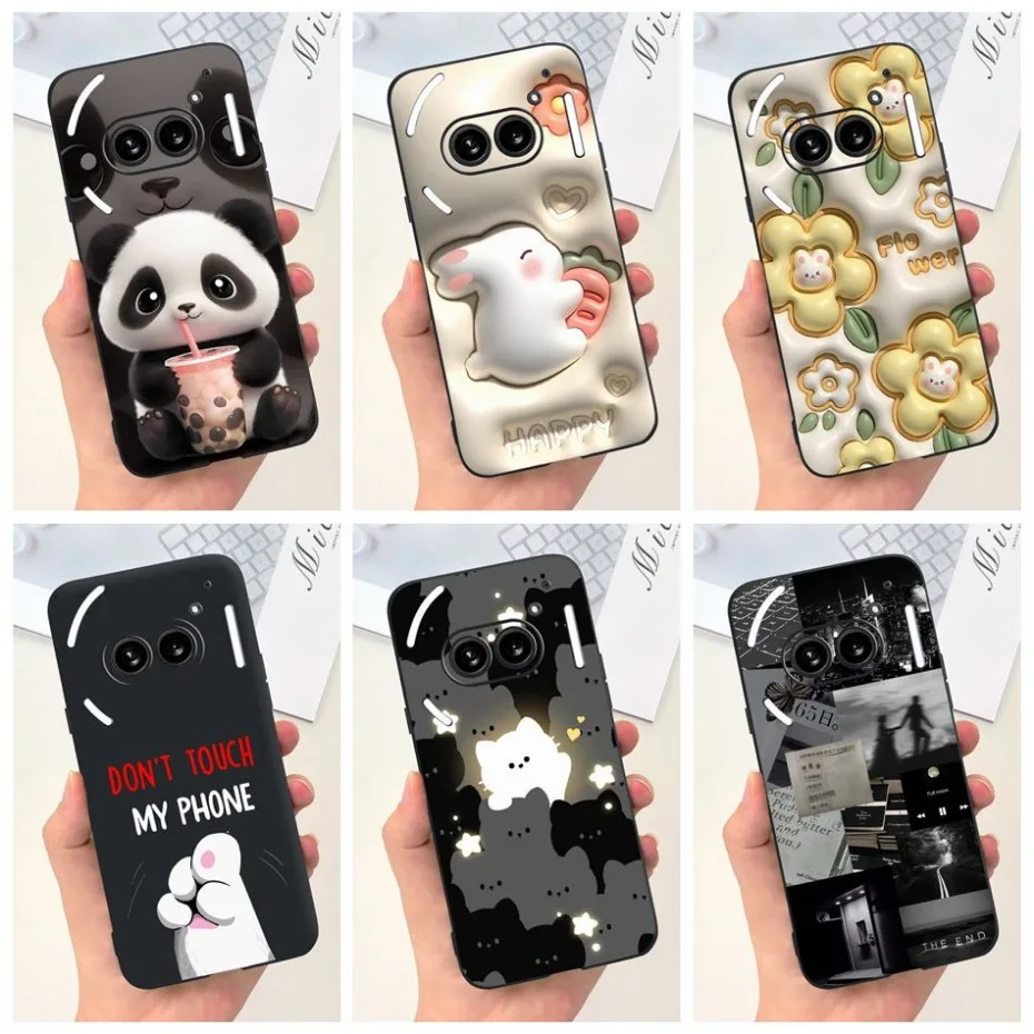 Cute Cartoon Black Silicone Protective Cover - Soft Case